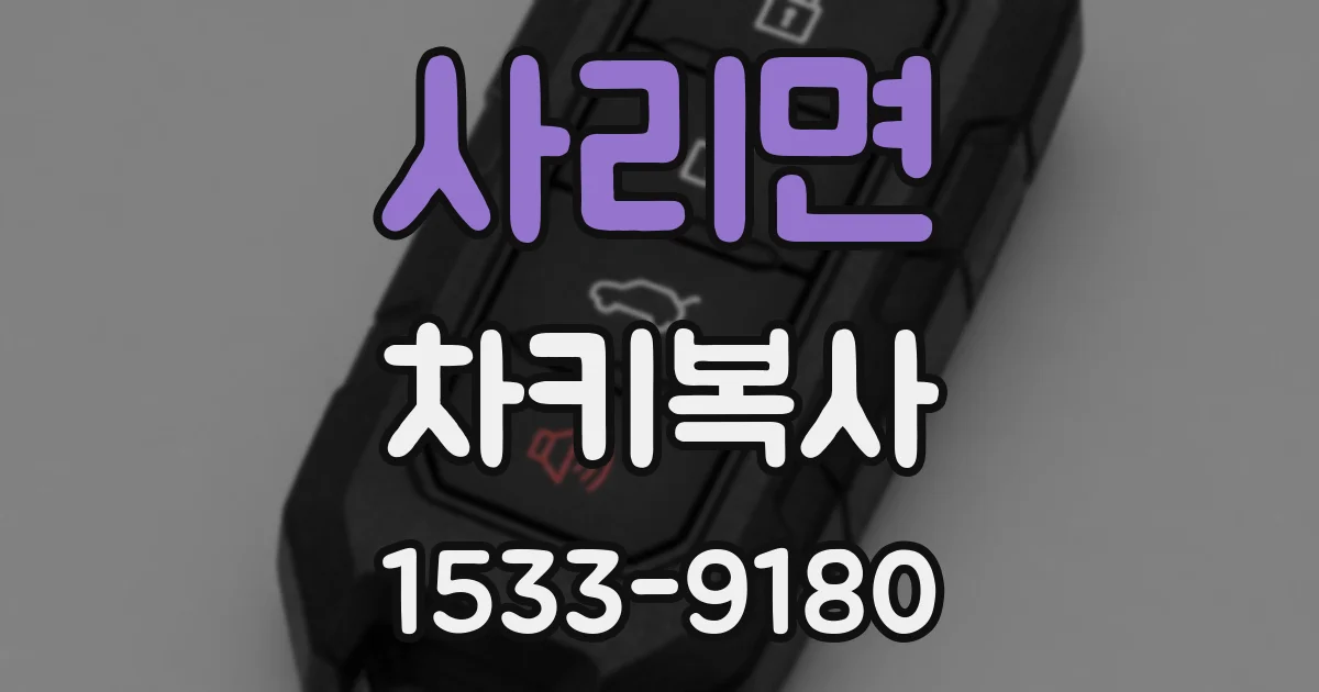 사리면 차키복사