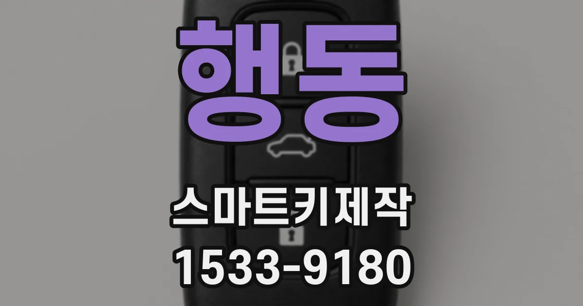 행동 스마트키제작