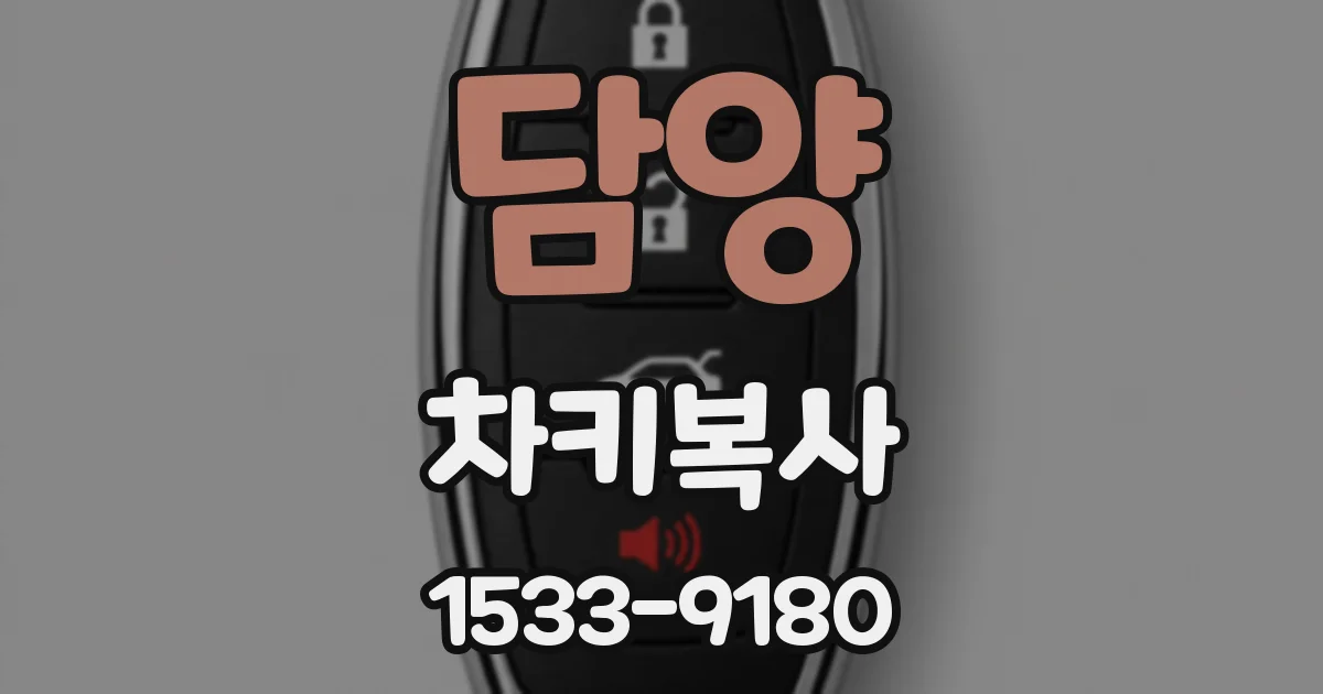 담양 차키복사