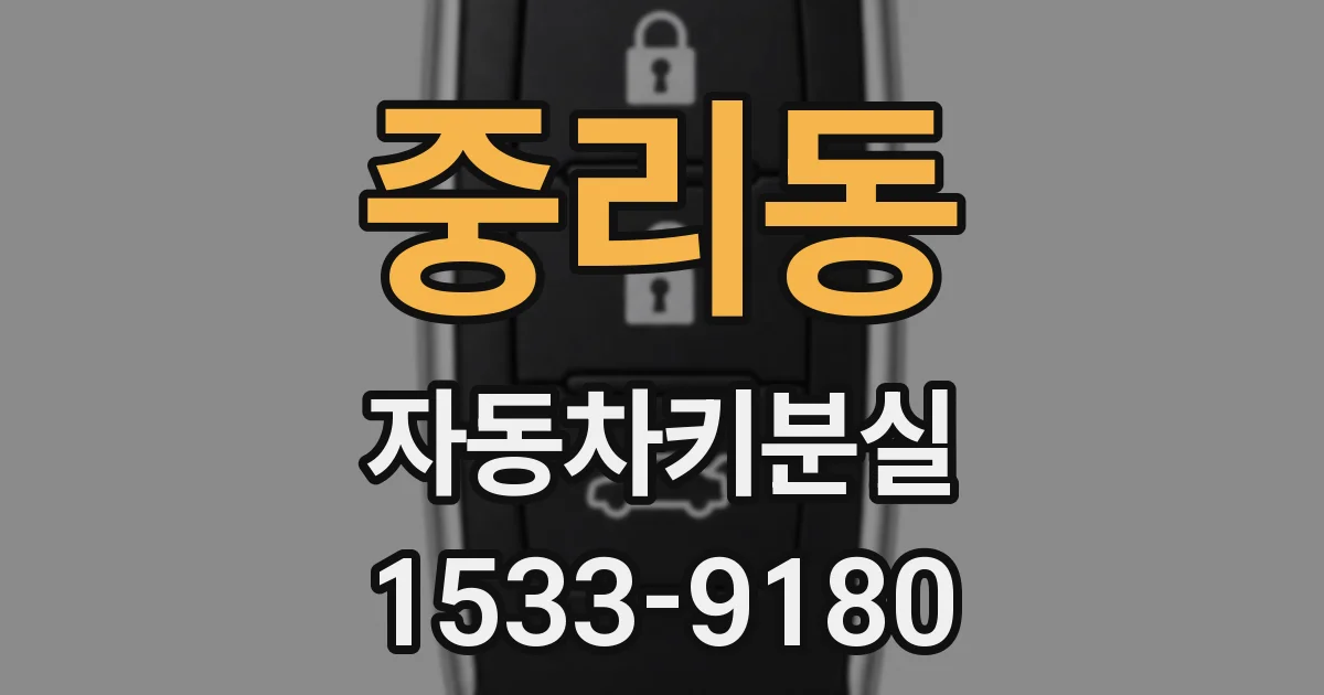중리동 자동차키분실