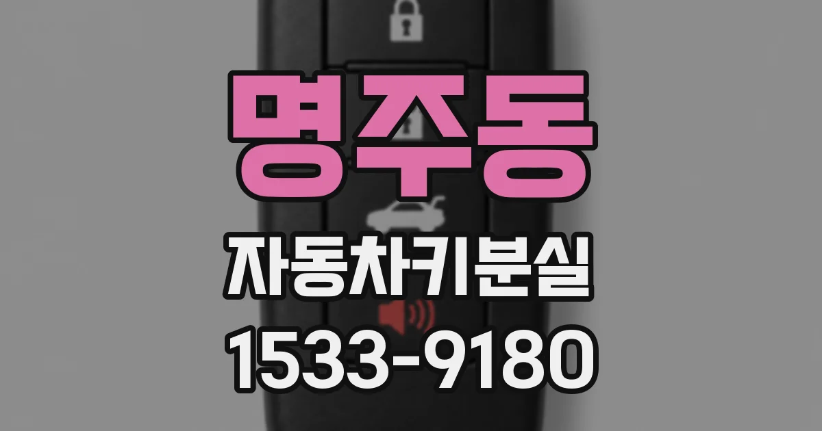 명주동 자동차키분실