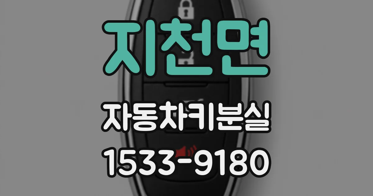 지천면 자동차키분실