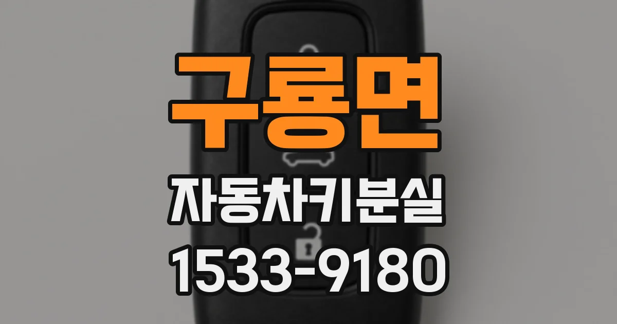 구룡면 자동차키분실