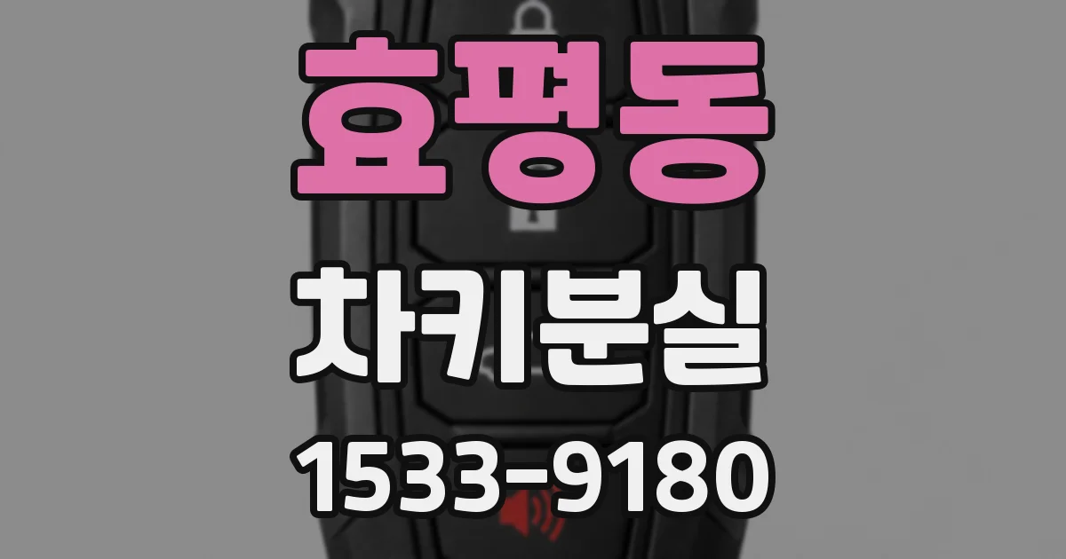 효평동 차키분실