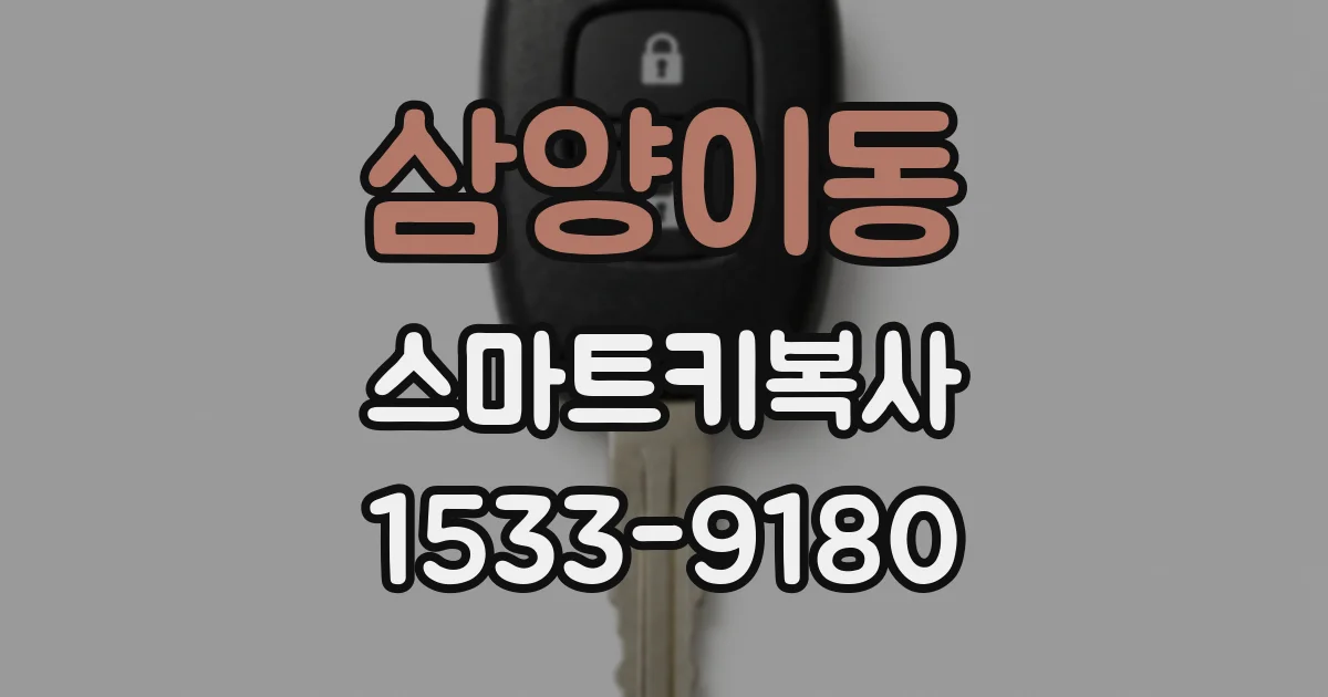 삼양이동 스마트키복사
