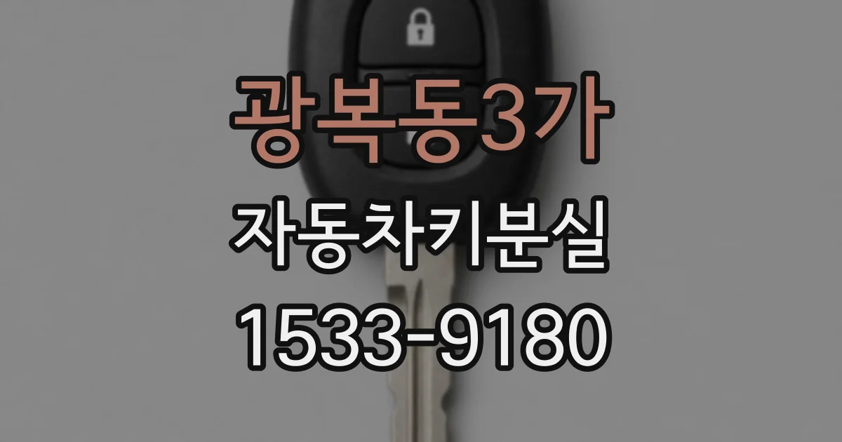 광복동3가 자동차키분실
