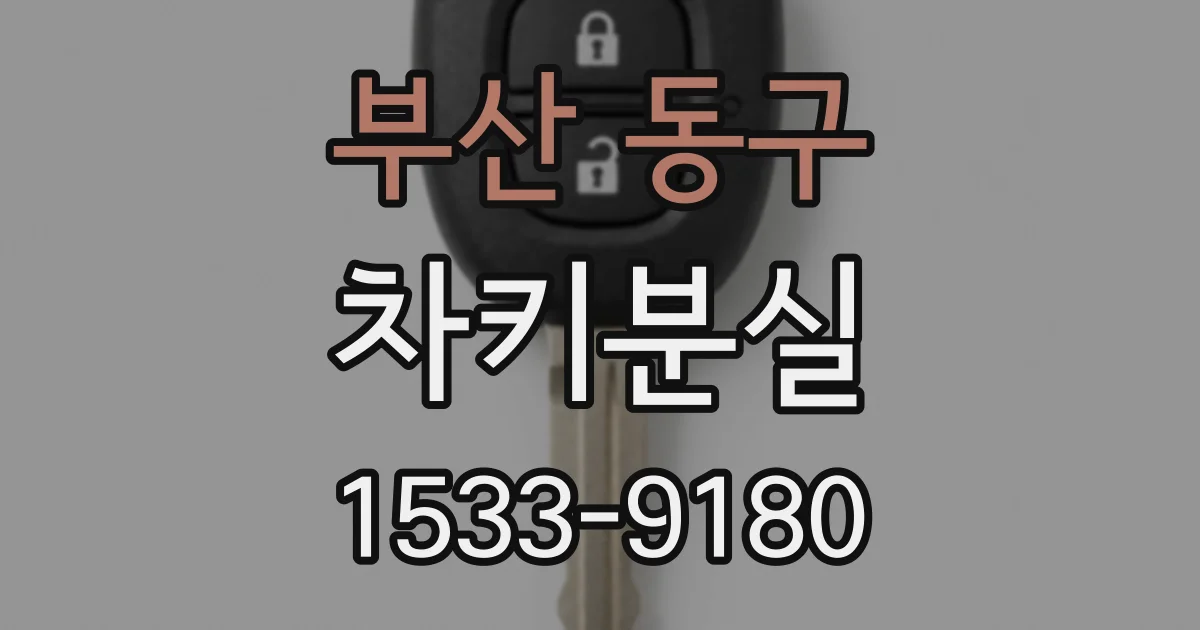 부산 동구 차키분실