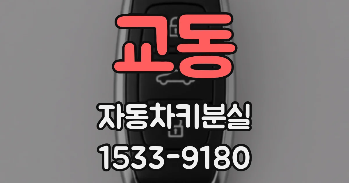 교동 자동차키분실
