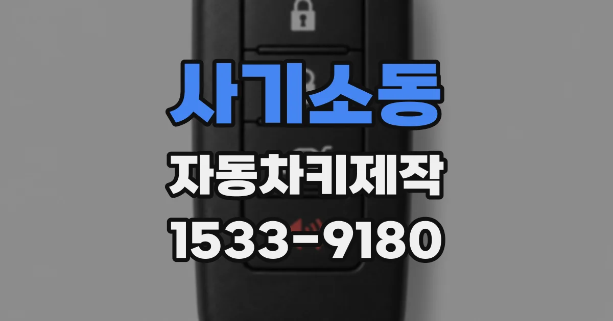 사기소동 자동차키제작