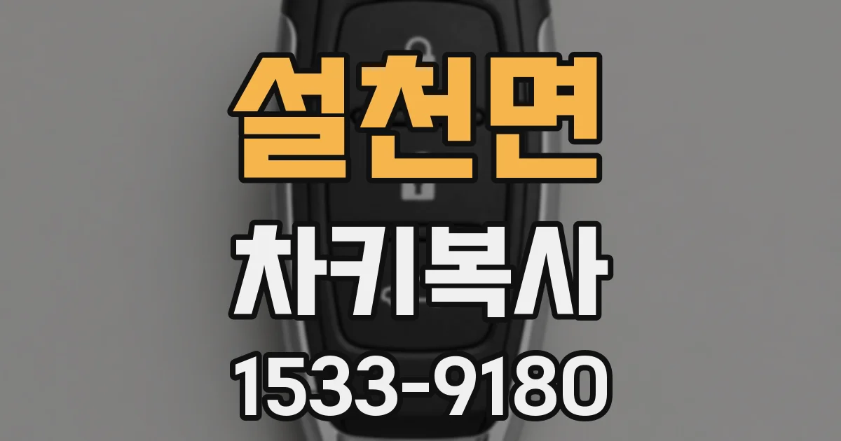 설천면 차키복사
