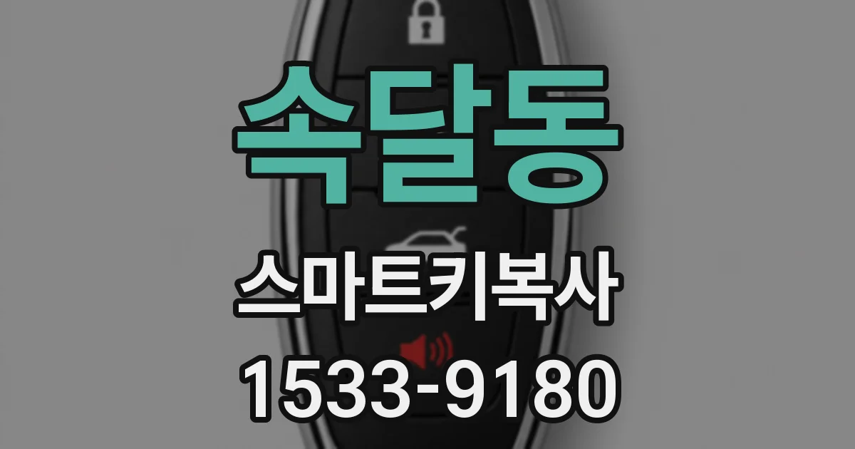 속달동 스마트키복사