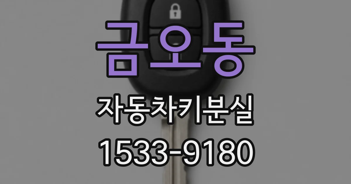 금오동 자동차키분실