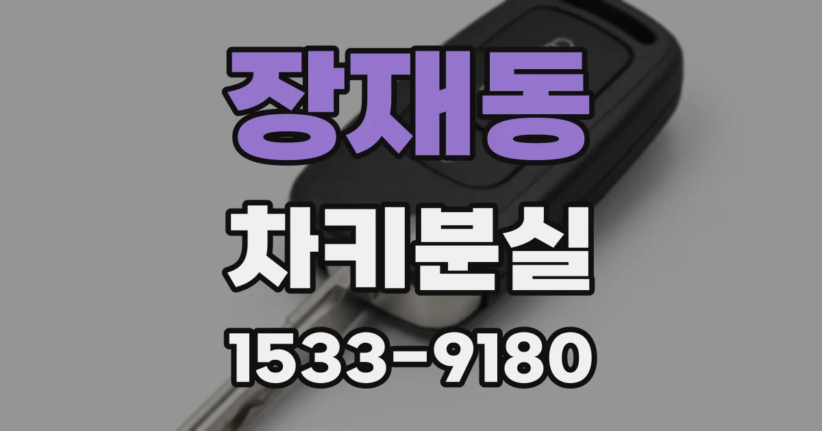 장재동 차키분실