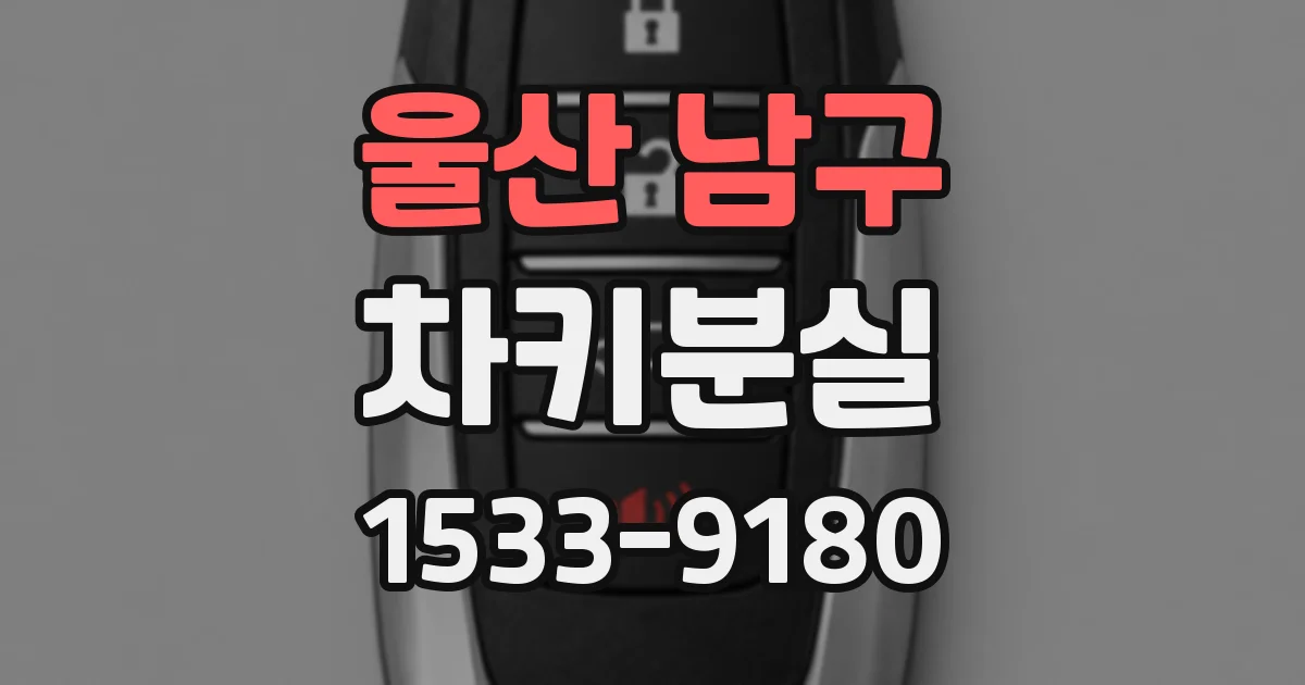 울산 남구 차키분실
