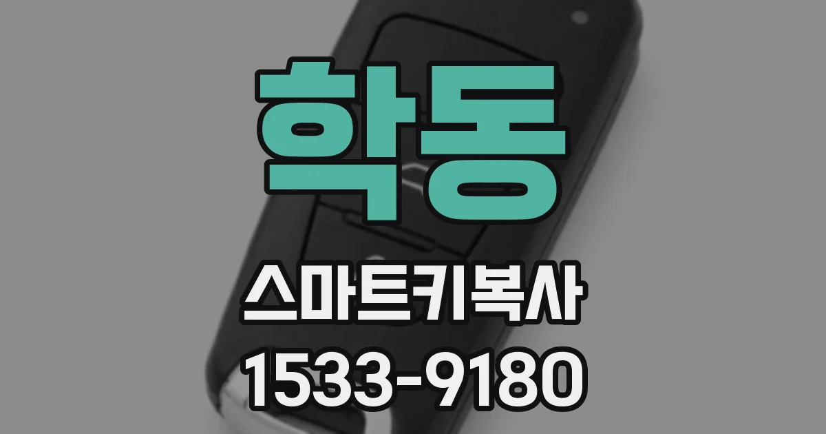 학동 스마트키복사