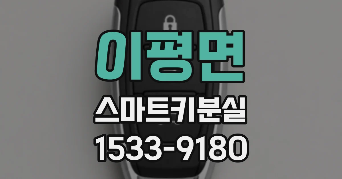 이평면 스마트키분실