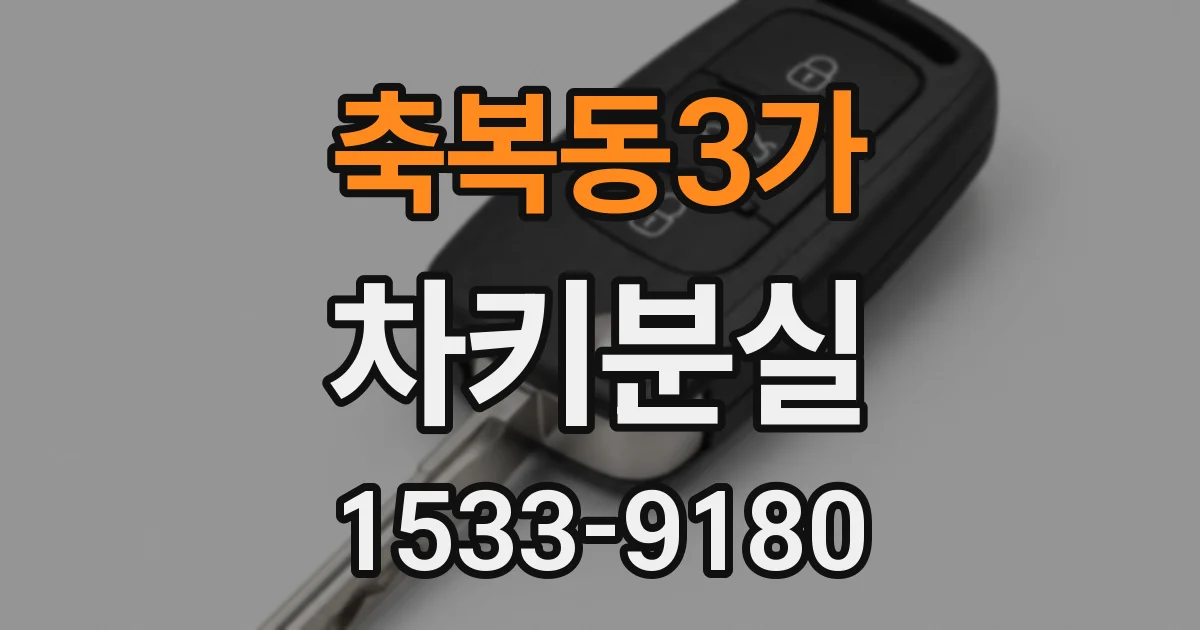 축복동3가 차키분실