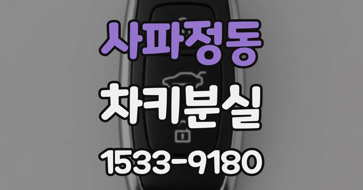 사파정동 차키분실