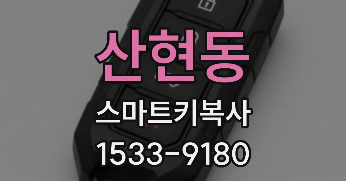 산현동 스마트키복사
