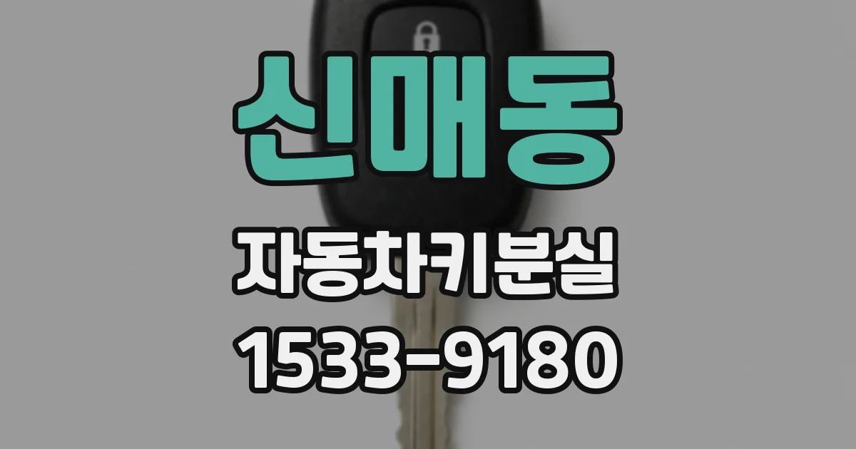 신매동 자동차키분실