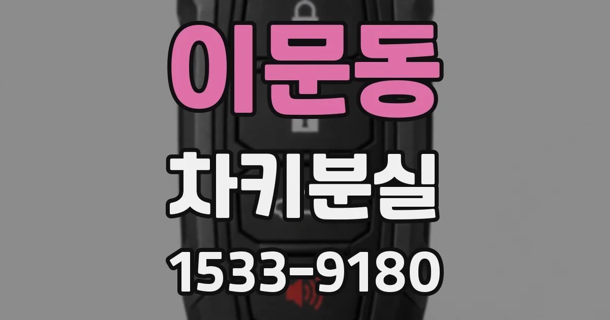 이문동 차키분실