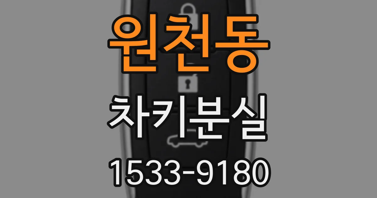 원천동 차키분실