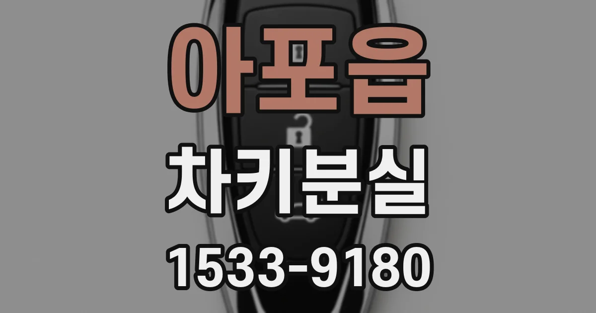 아포읍 차키분실