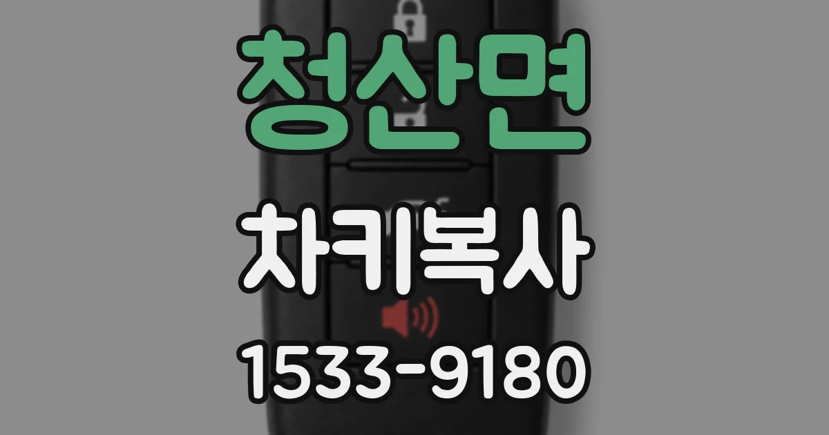 청산면 차키복사