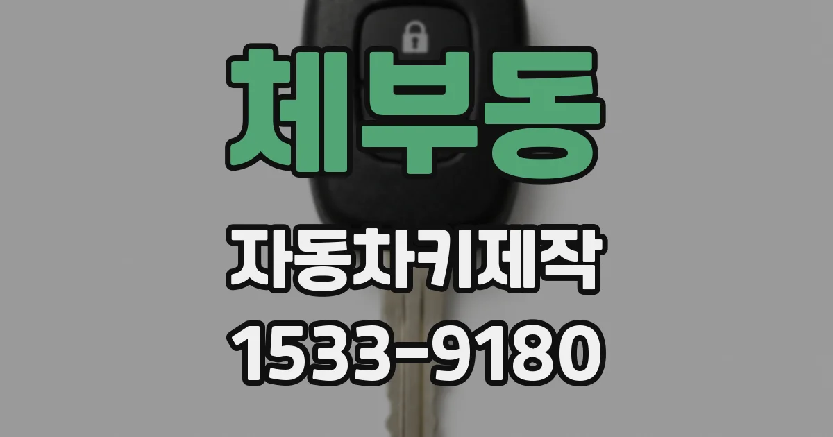 체부동 자동차키제작