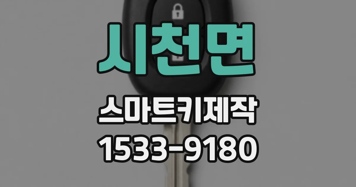시천면 스마트키제작