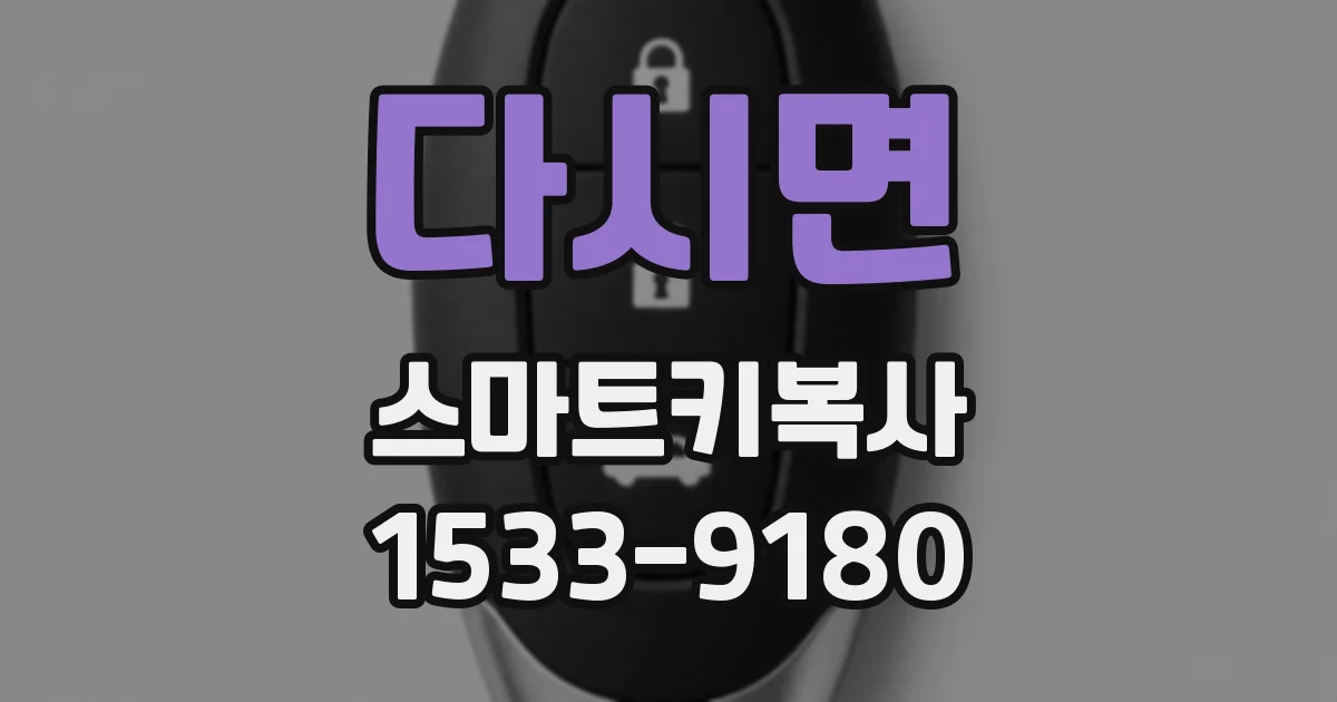 다시면 스마트키복사