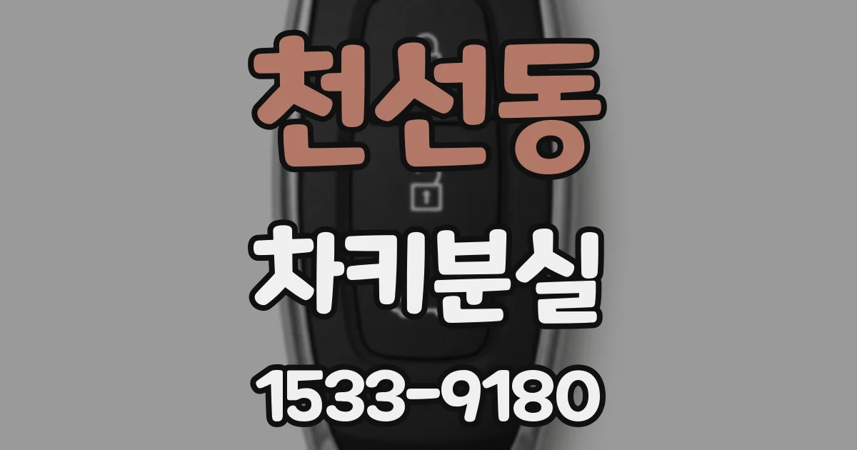 천선동 차키분실