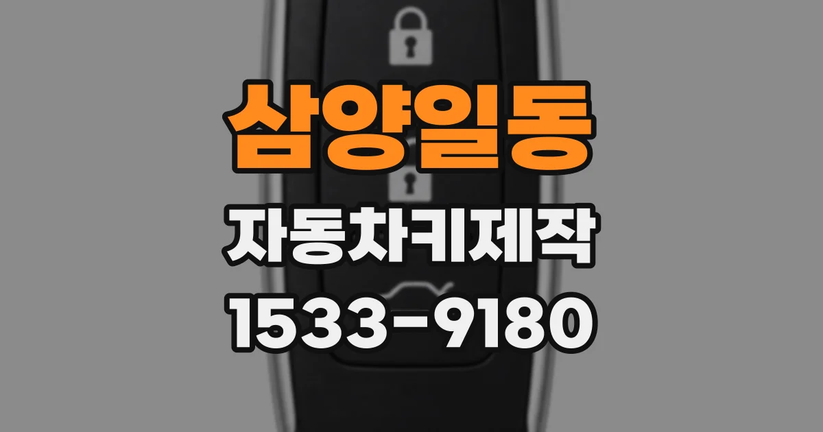 삼양일동 자동차키제작