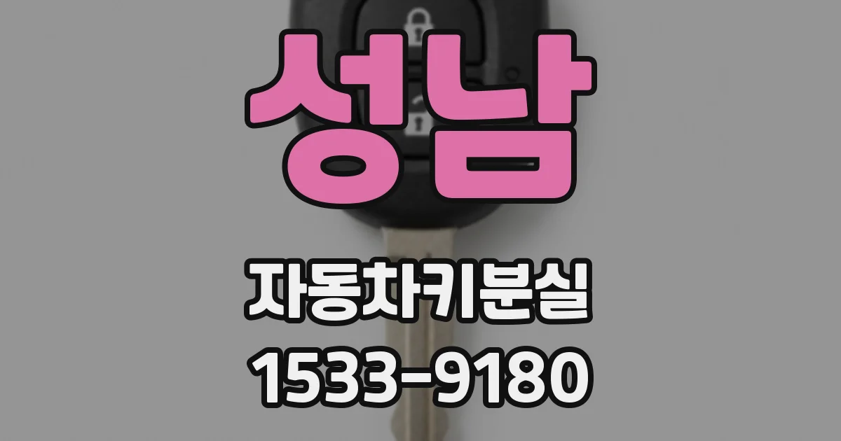 성남 자동차키분실