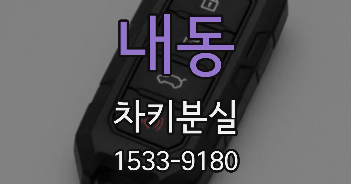 내동 차키분실