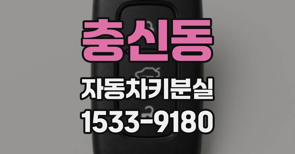 충신동 자동차키분실