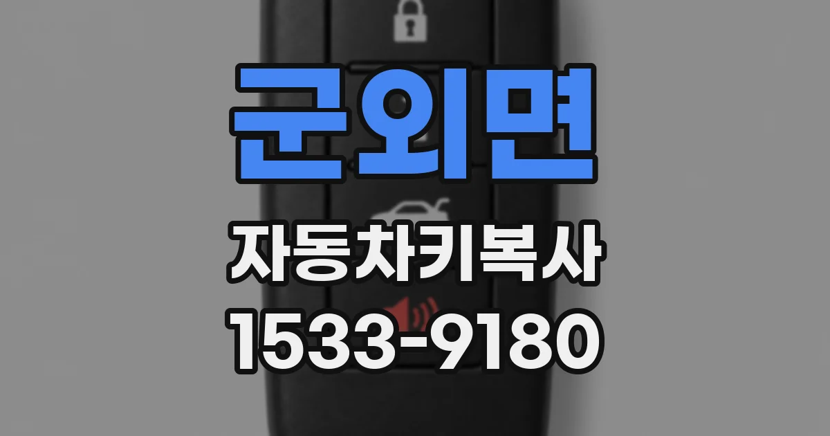군외면 자동차키복사