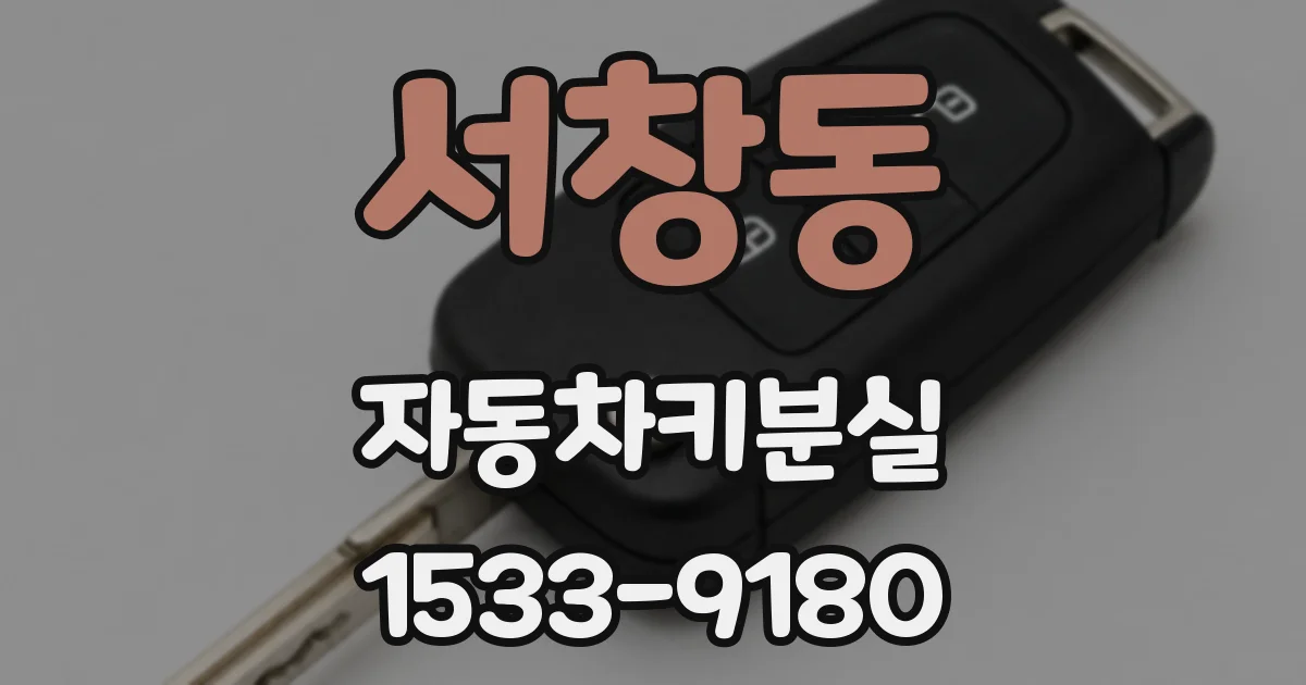 서창동 자동차키분실