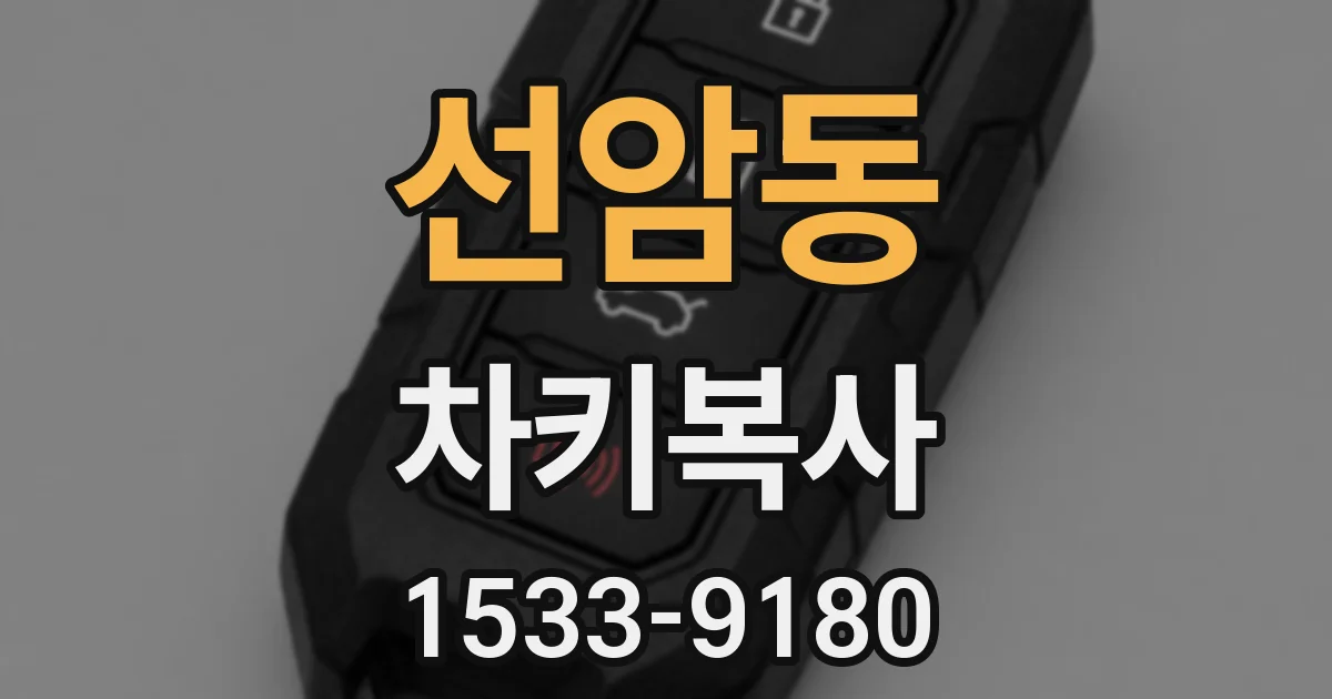 선암동 차키복사
