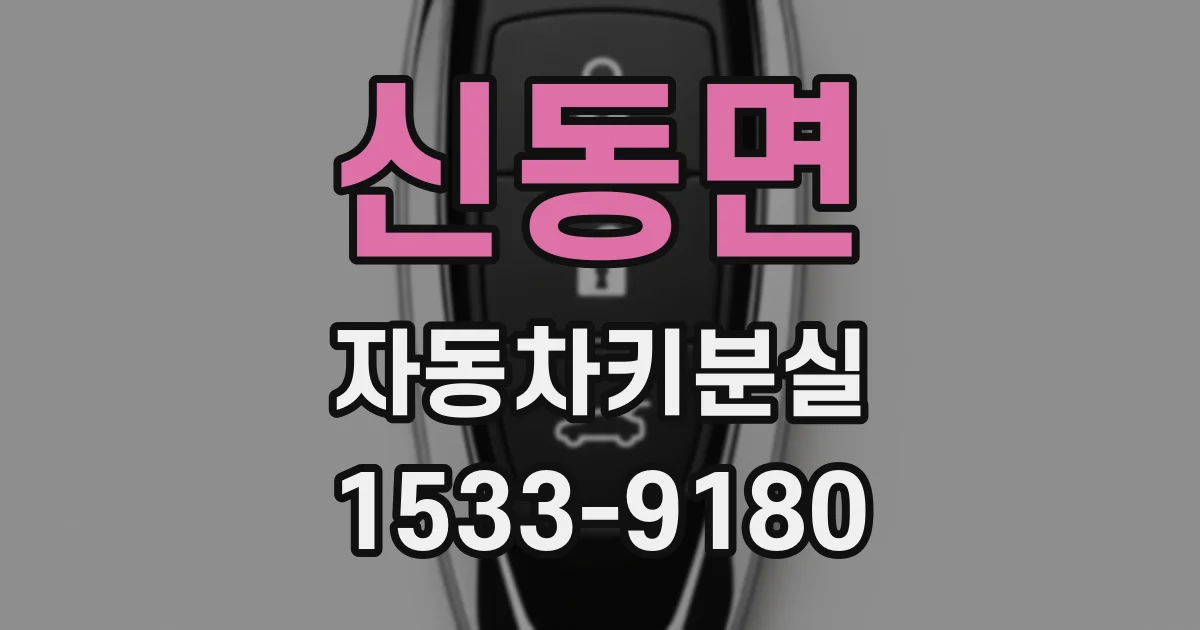신동면 자동차키분실