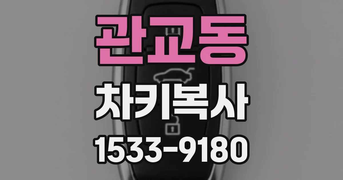 관교동 차키복사