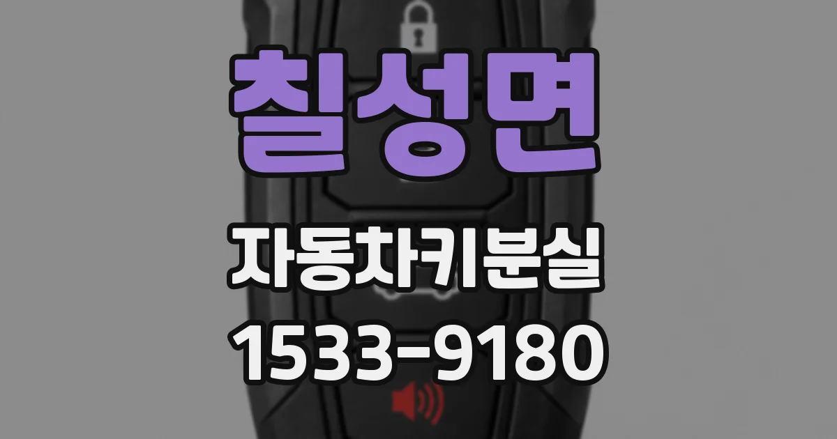 칠성면 자동차키분실