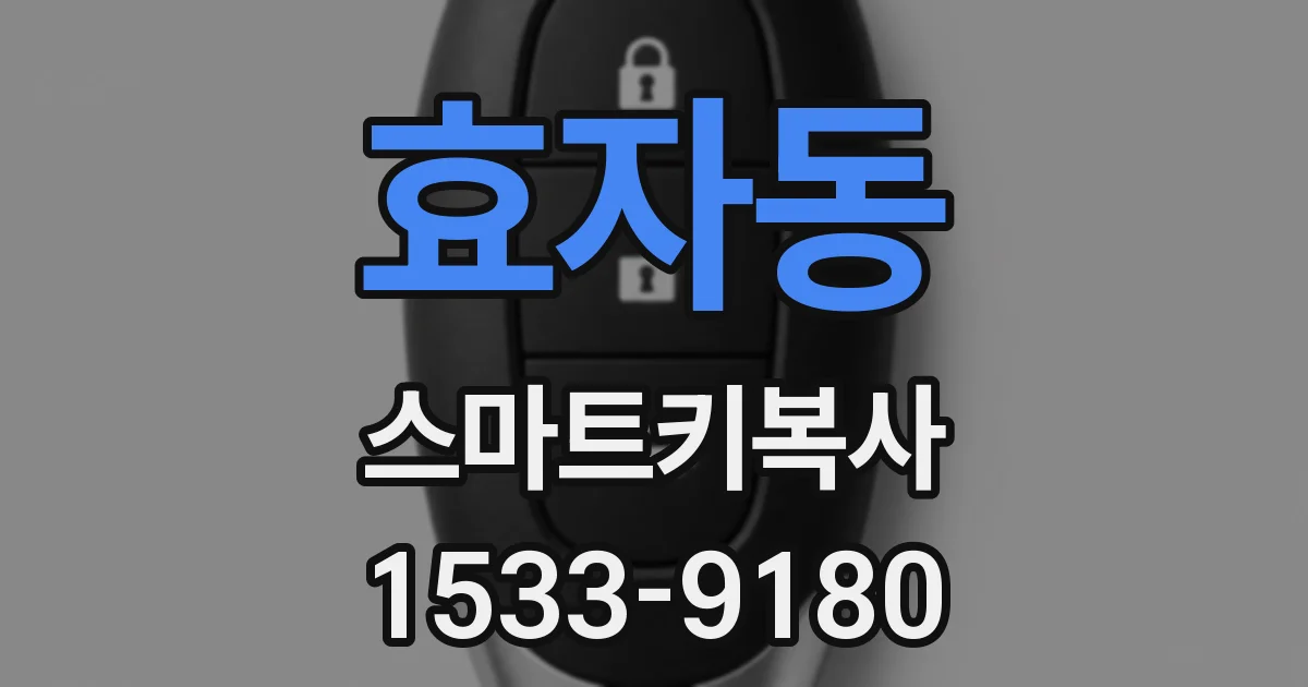 효자동 스마트키복사