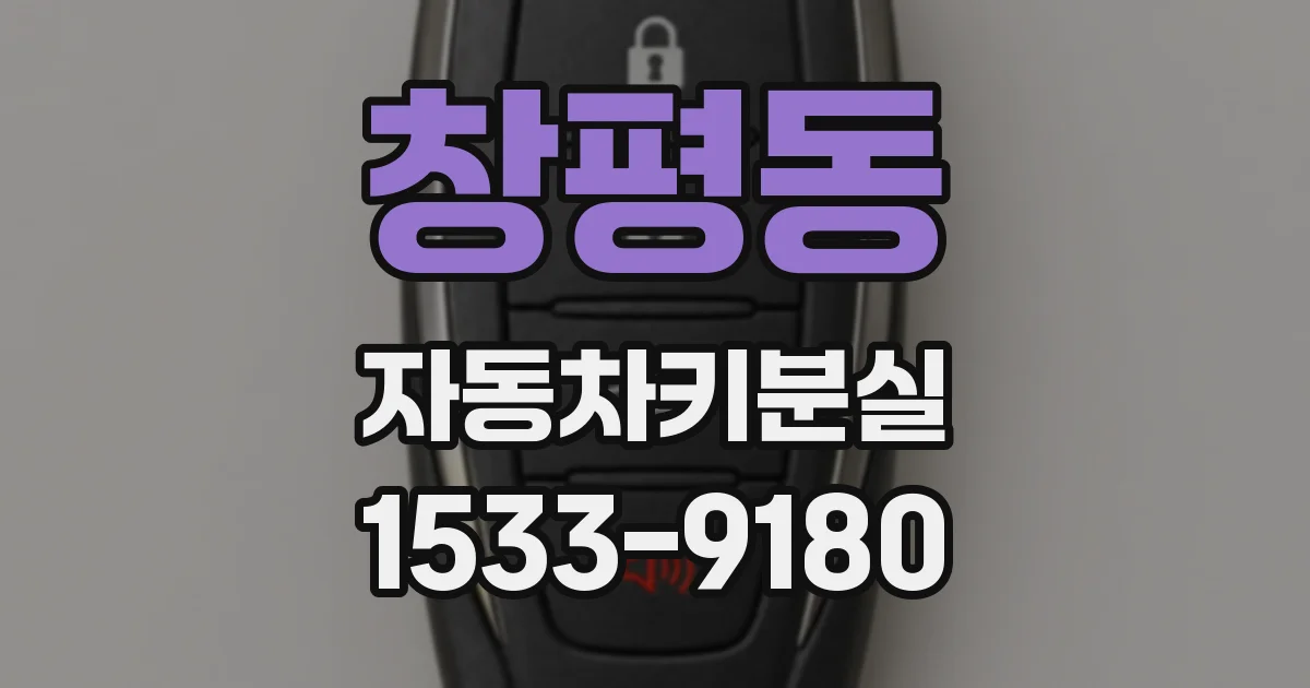 창평동 자동차키분실