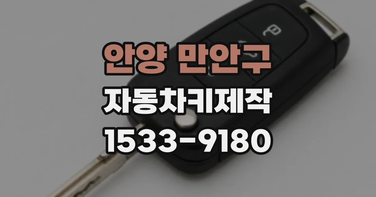안양 만안구 자동차키제작