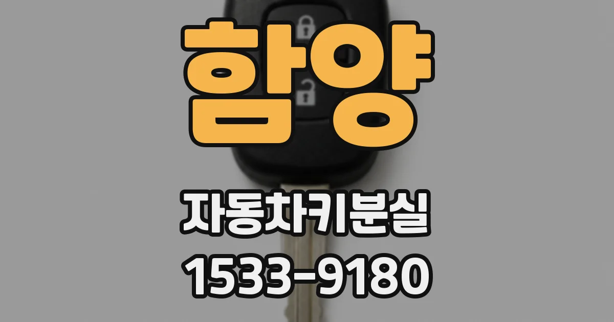 함양 자동차키분실