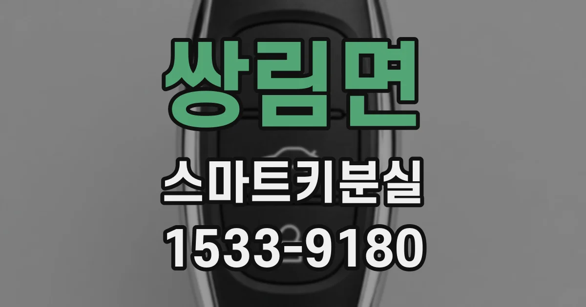 쌍림면 스마트키분실