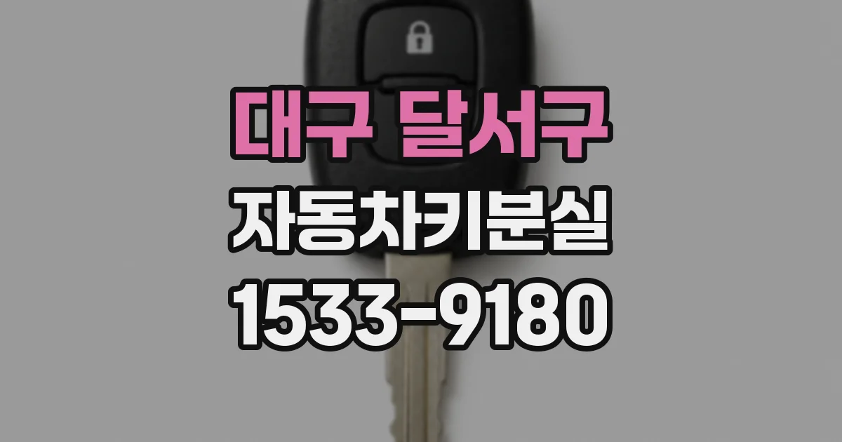 대구 달서구 자동차키분실