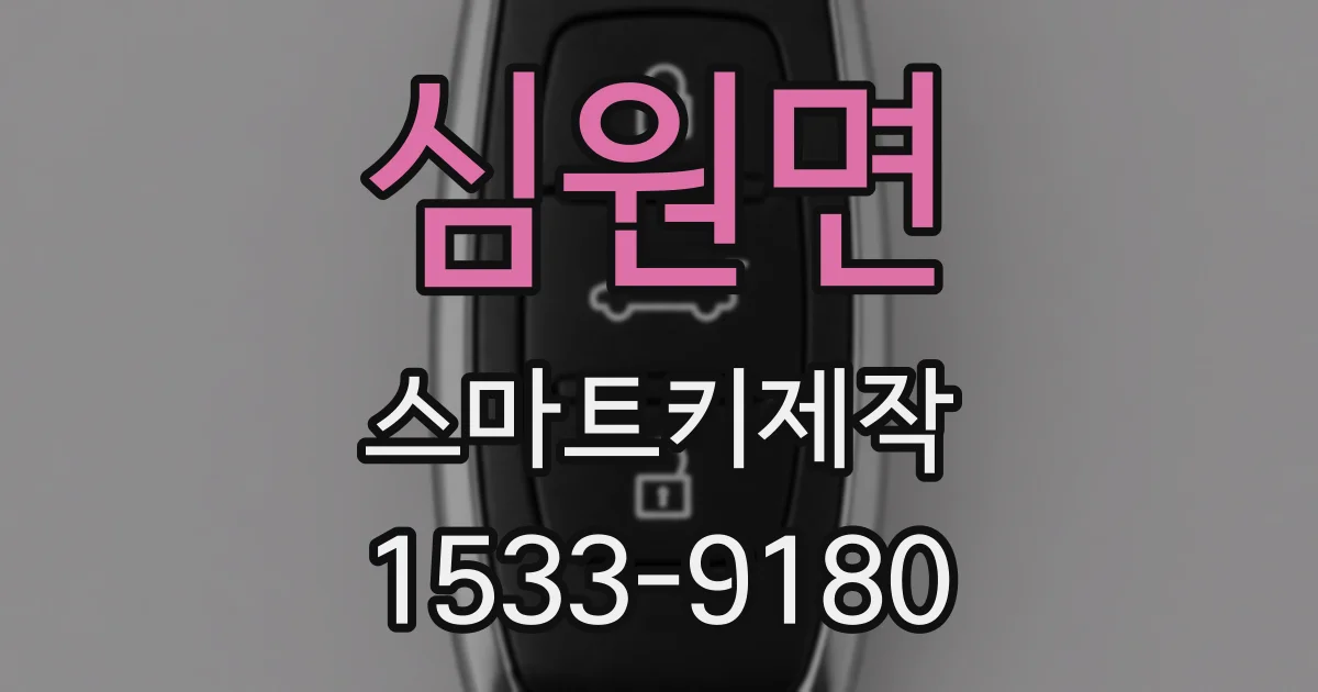 심원면 스마트키제작