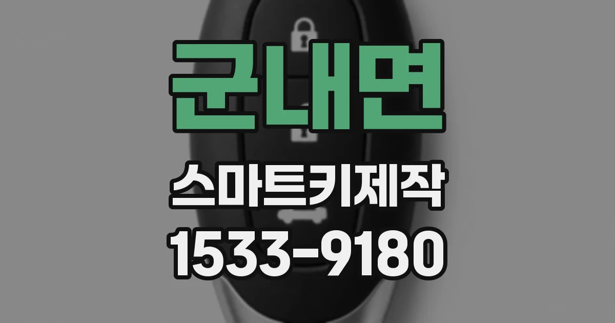 군내면 스마트키제작